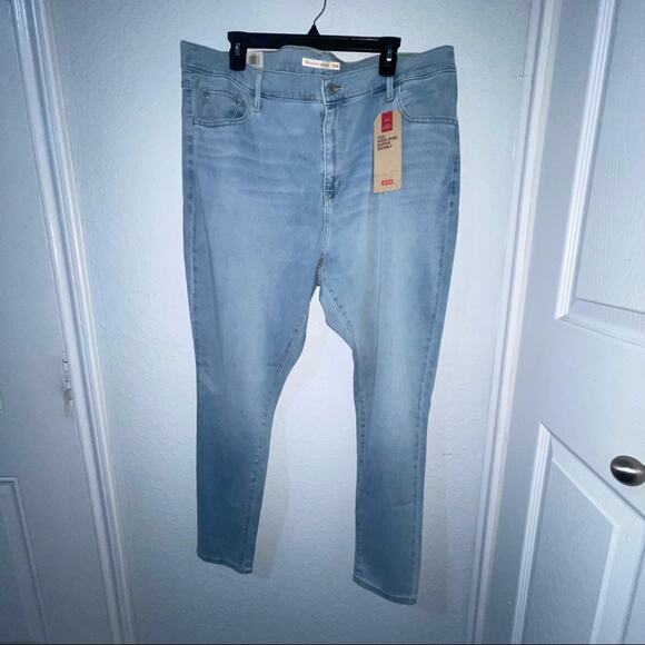 Levi’s 720 High Rise Super Skinny Azurite Jeans Silhouette Curve Modern 24W - Picture 2 of 5
